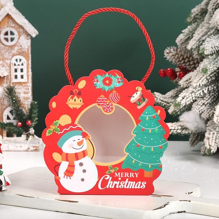 10pcs, Christmas Hand-held Packaging Box, Perfect for Cookies, Candy & Party Favors 10pcs red