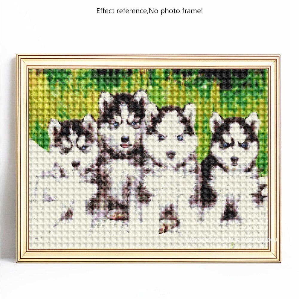 DIY Diamond Mosaic Animal Full Round Drill Dog Diamond Painting Embroidery Sale 20X30