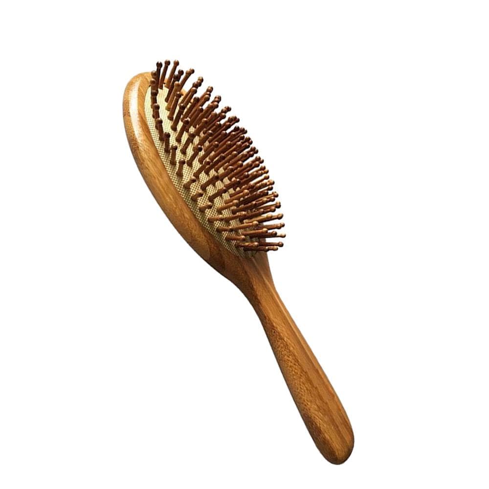 Air Cushion Comb with Bamboo Hair Brush for Scalp Massage Antistatic No Hair Tangle yellow
