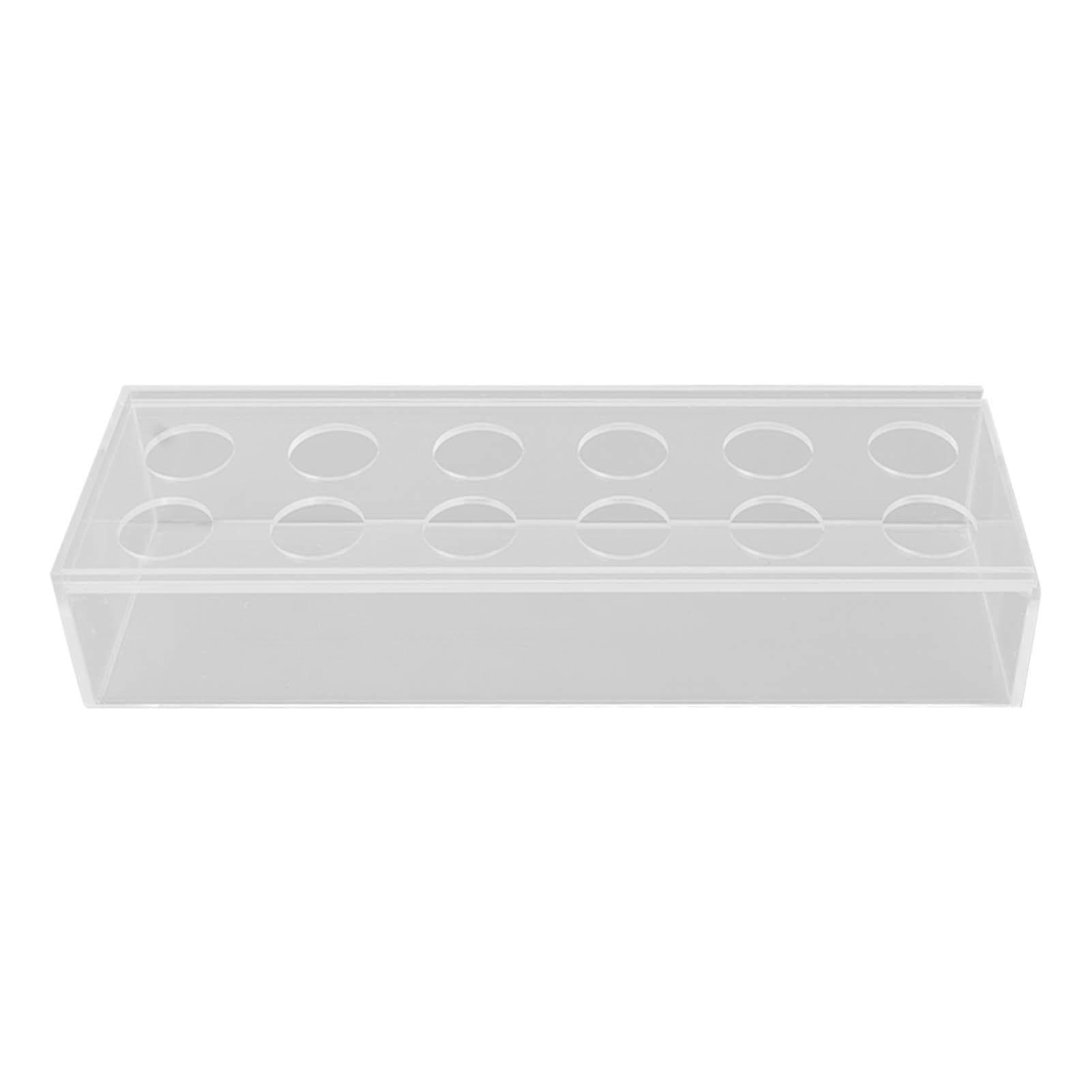 Clear Acrylic Flower Vase Multi Holes Elegant Decorative Long Rectangle Vase for Wedding Home 30cm/11.8in
