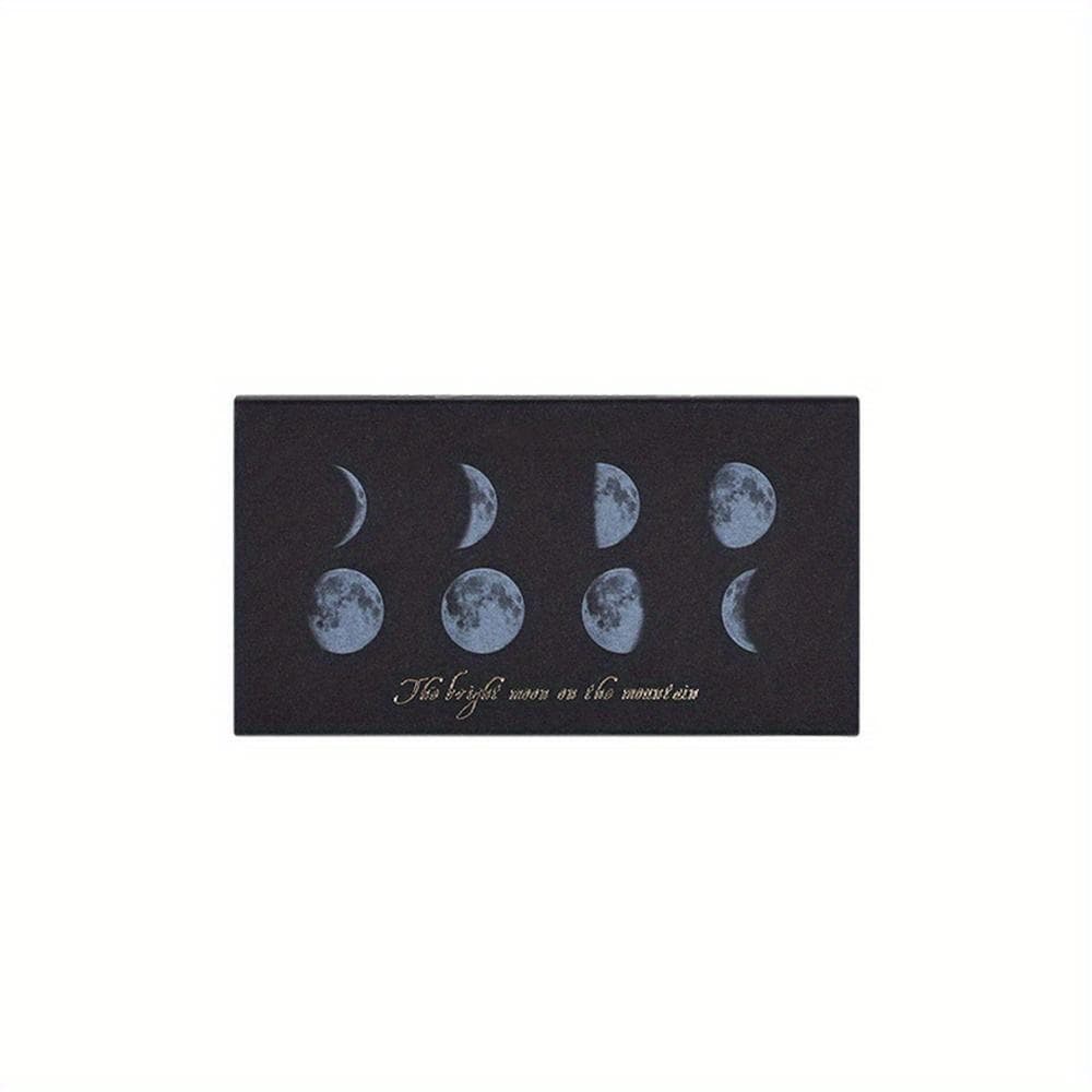 8Pcs/set Decorative Wooden Stamps Featuring Mountain And Moon Designs,for Crafts And Vintage Diary Embellishments