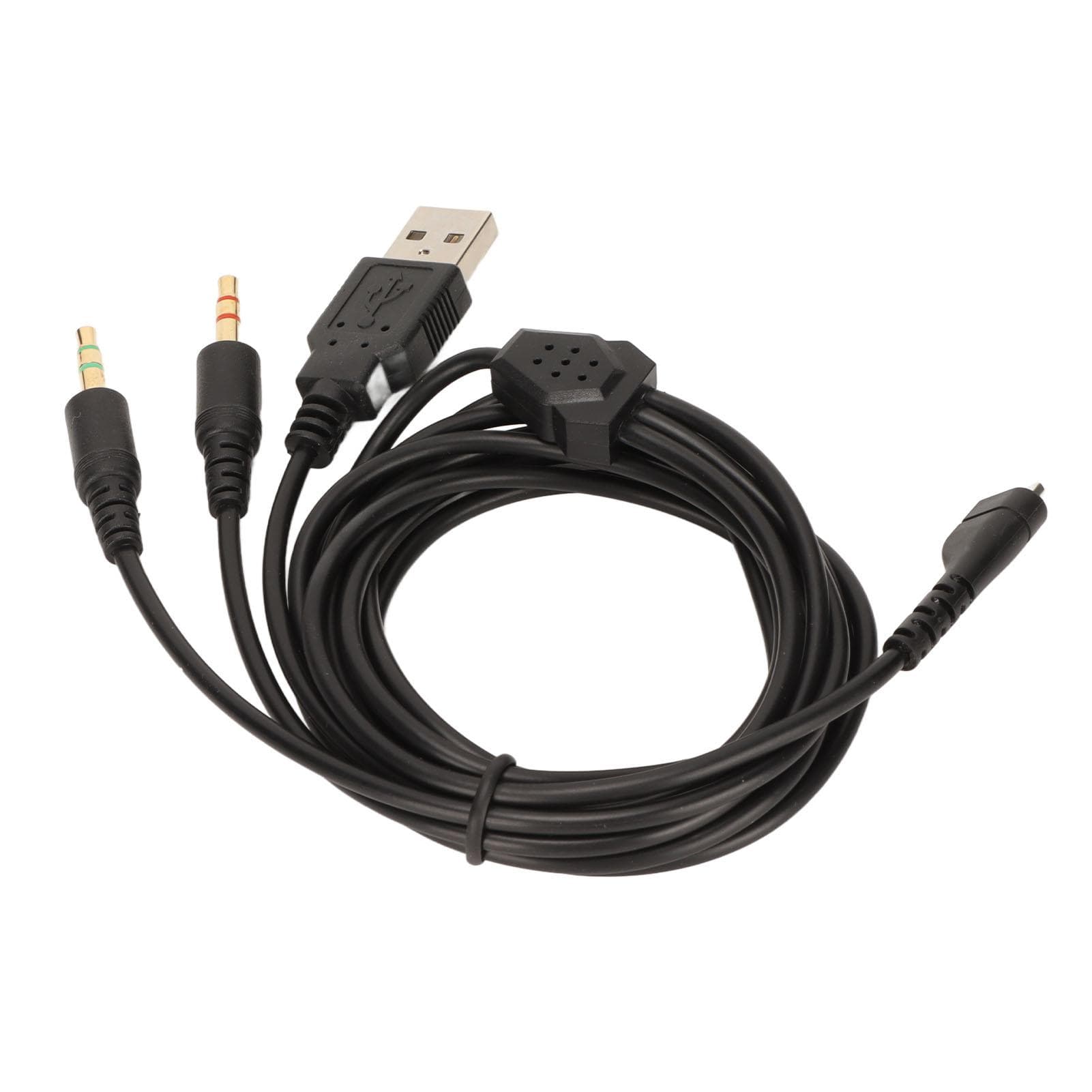 Headphone Cable 3 in 1 Plugs Replacement Gaming Headset Cord with Light for Steelseries Arctis 3 5