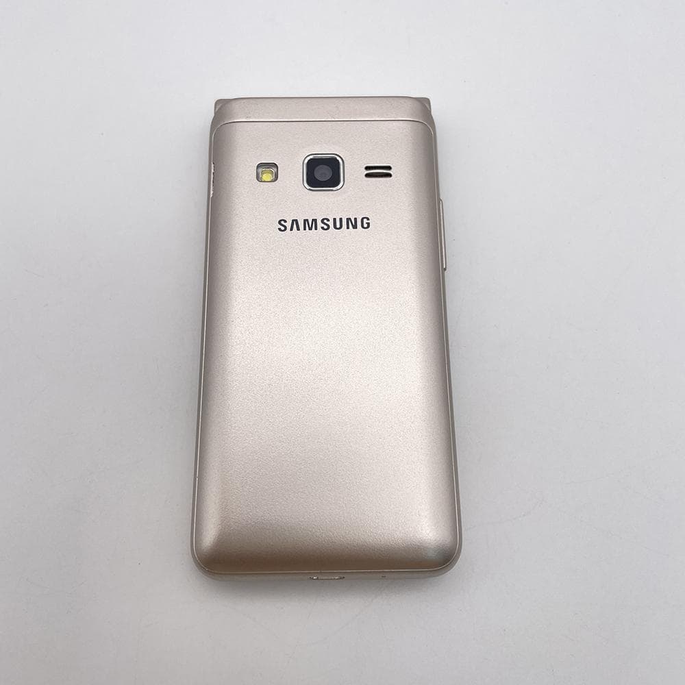 Refurbished Samsung Original Samsung Galaxy Folder G1600 (2016) 3.8  Inch Quad Core 2GB RAM 16GB ROM Mobile Phone With Dual SIM Simple Set gold