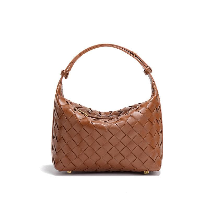 Fashionable and Casual Hand-carried Women's Bag, Versatile, Fresh and Light Texture, Single-shoulder Underarm Bag, Hand-woven Bag