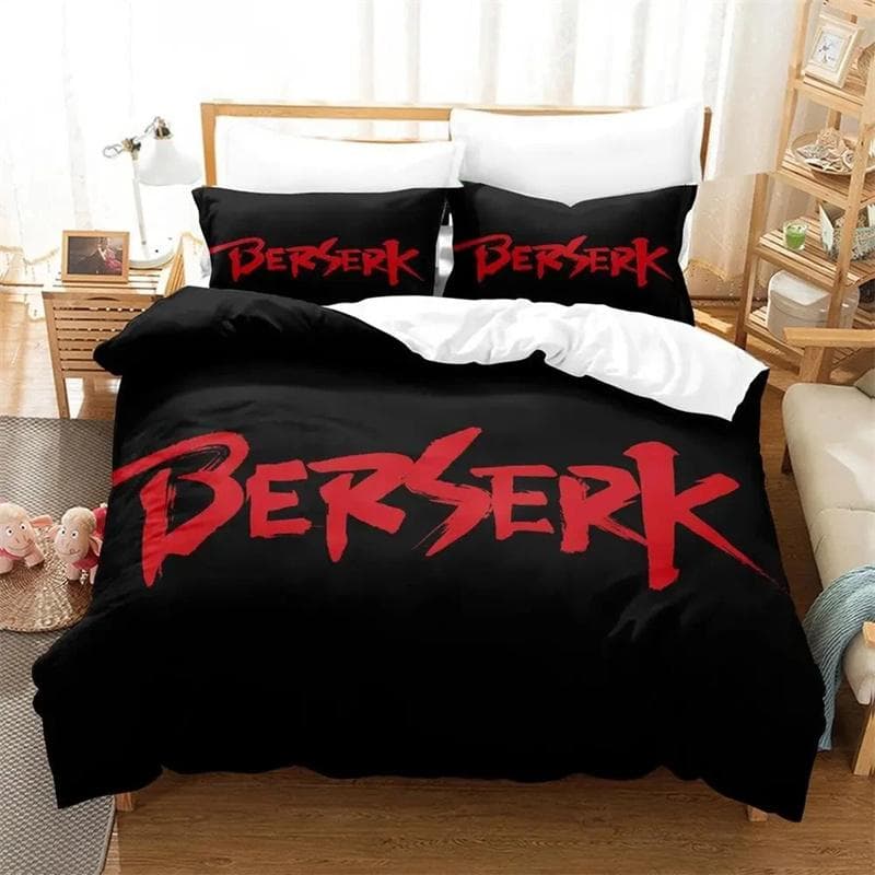 3D Print Anime Berserk Bedding Set Boys Girls Twin Queen Size Duvet Cover Pillowcase Bed Kids Adult Duvet 2/3pcs Duvet Cover 200x200cm