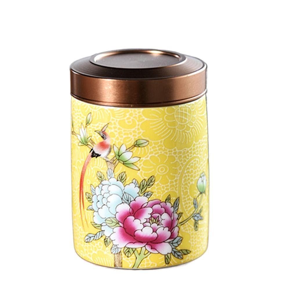 Ceramics Tea Storage Container Sealed Tea Storage Jar Gift Versatile Storage Can  Home Decoration Style 4