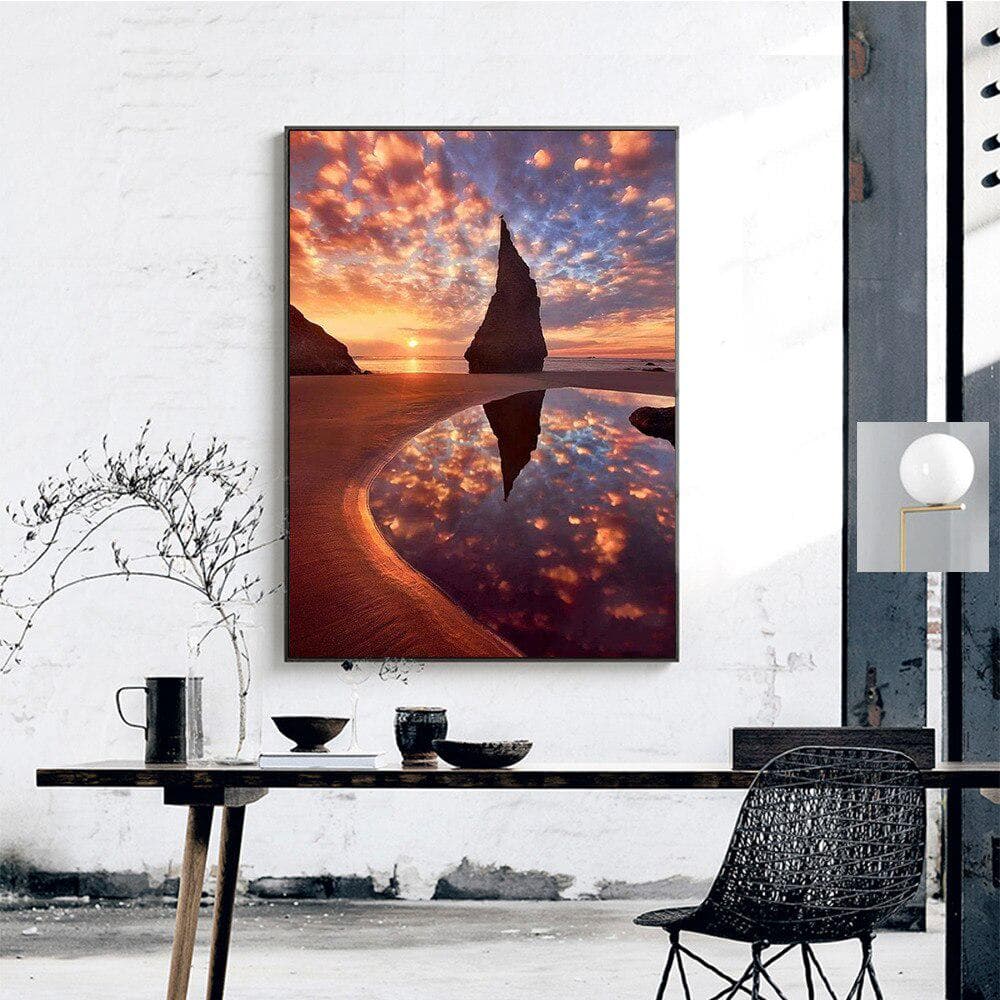 Diamond Painting Scenic DIY Diamond Mosaic Seaside Diamond Embroidery Full Display Diamond Art 20X30CM