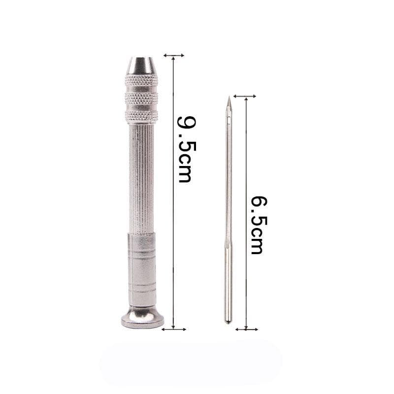 Leather Sewing Awl Set Replaceable Multifunctional Shoes Repair Tool Kit Punch Stitching Needles DIY Sewing Leathercraft 2Pcs-C