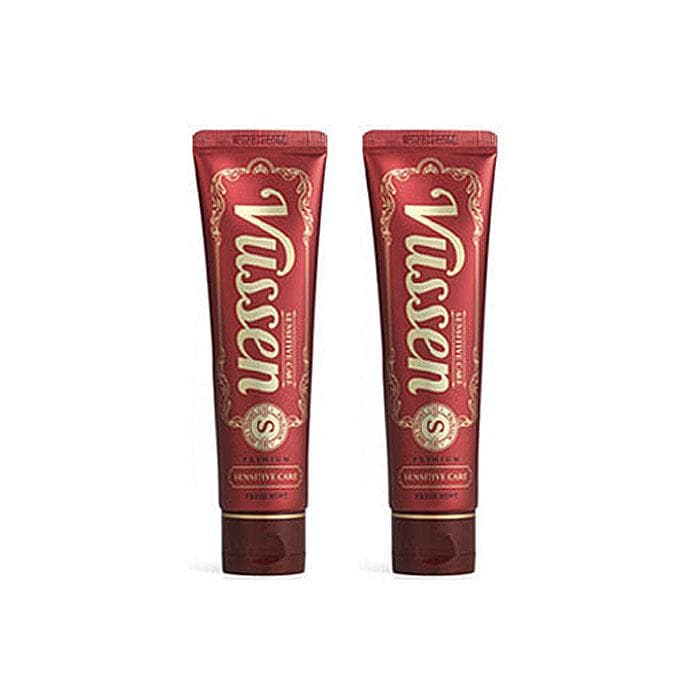 Vussen Whitening Toothpaste Set 2ea – Korean Teeth Brightening & Tartar Care Vussen S 120g x 2pc
