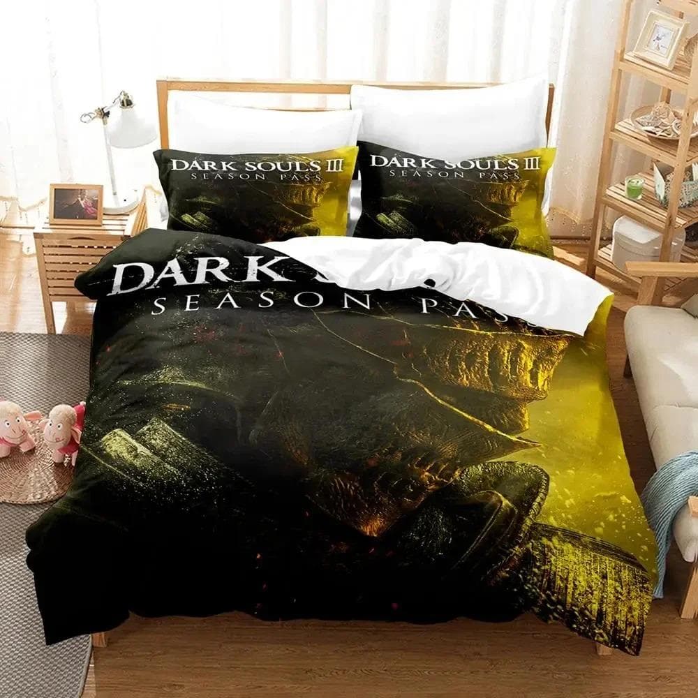 Game Dark Souls Bedding Set Duvet Cover Bed Set Quilt Cover Pillowcase Comforter king Queen Size Boys Adult Bedding Set US Full 200x230cm