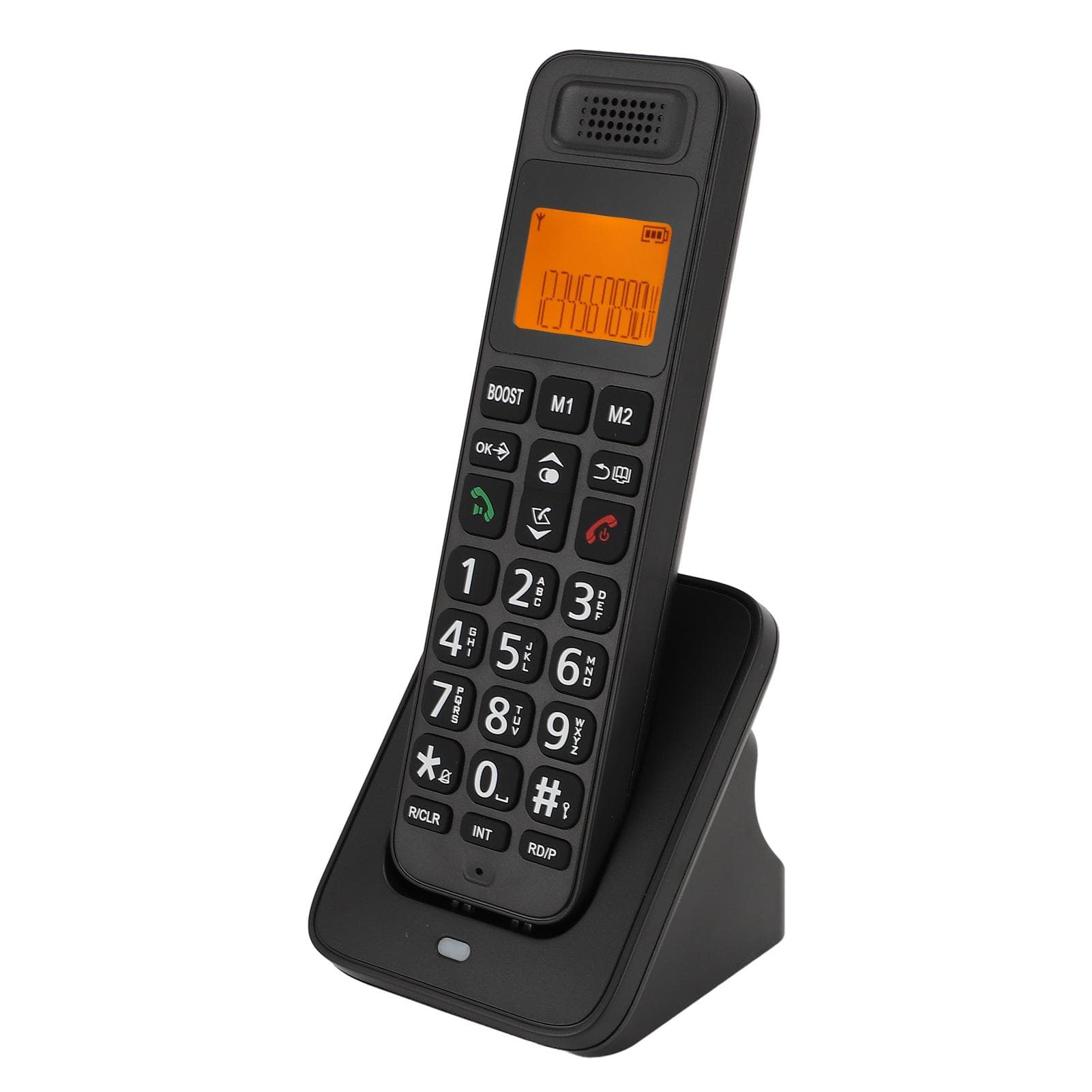 Cordless Phone Big Pressing Keys Yellow Bakclit Screen Multifunctional Handset Speakerphone US Plug US Plug