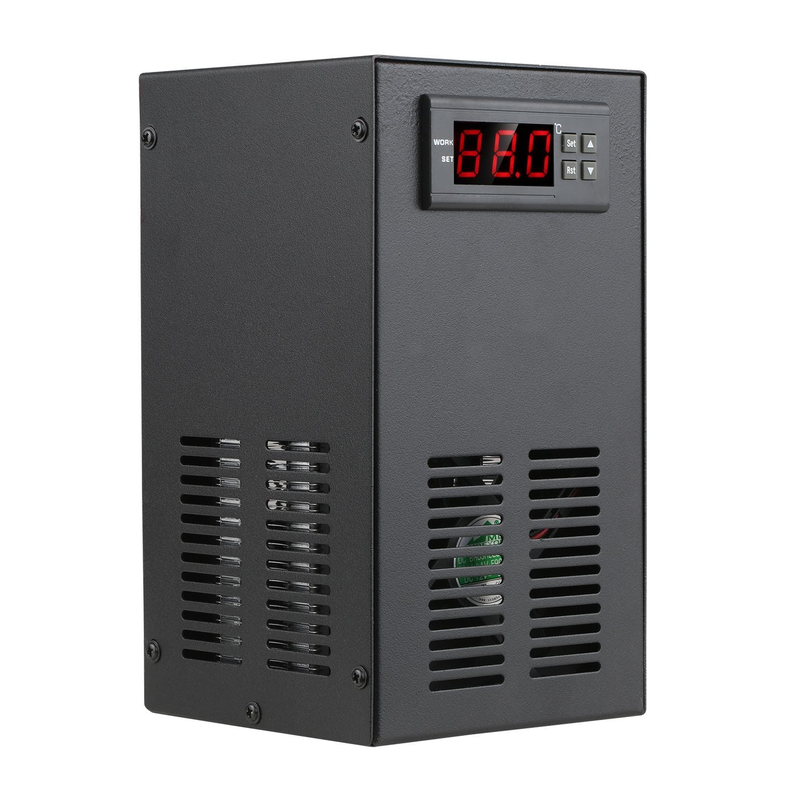 Aquarium Chiller Aquarium Cooler LCD Display Quiet Fish Tank Cooling System 20L for Fish Water UK Plug & 20L black