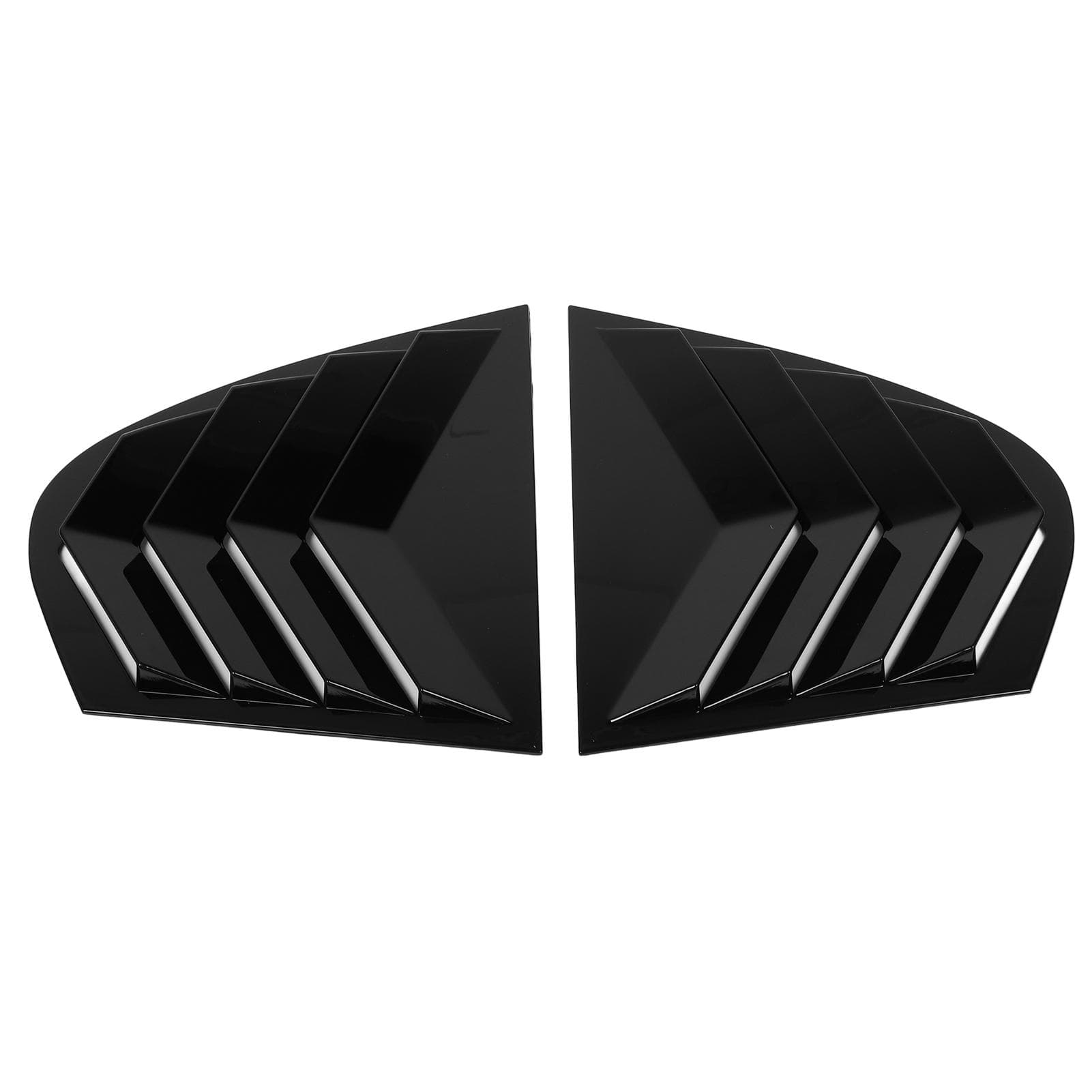 Pair of Car Rear Window Shutter Cover Trim Stylish Rear Side Window Louver Vent Trim for 5 Series black