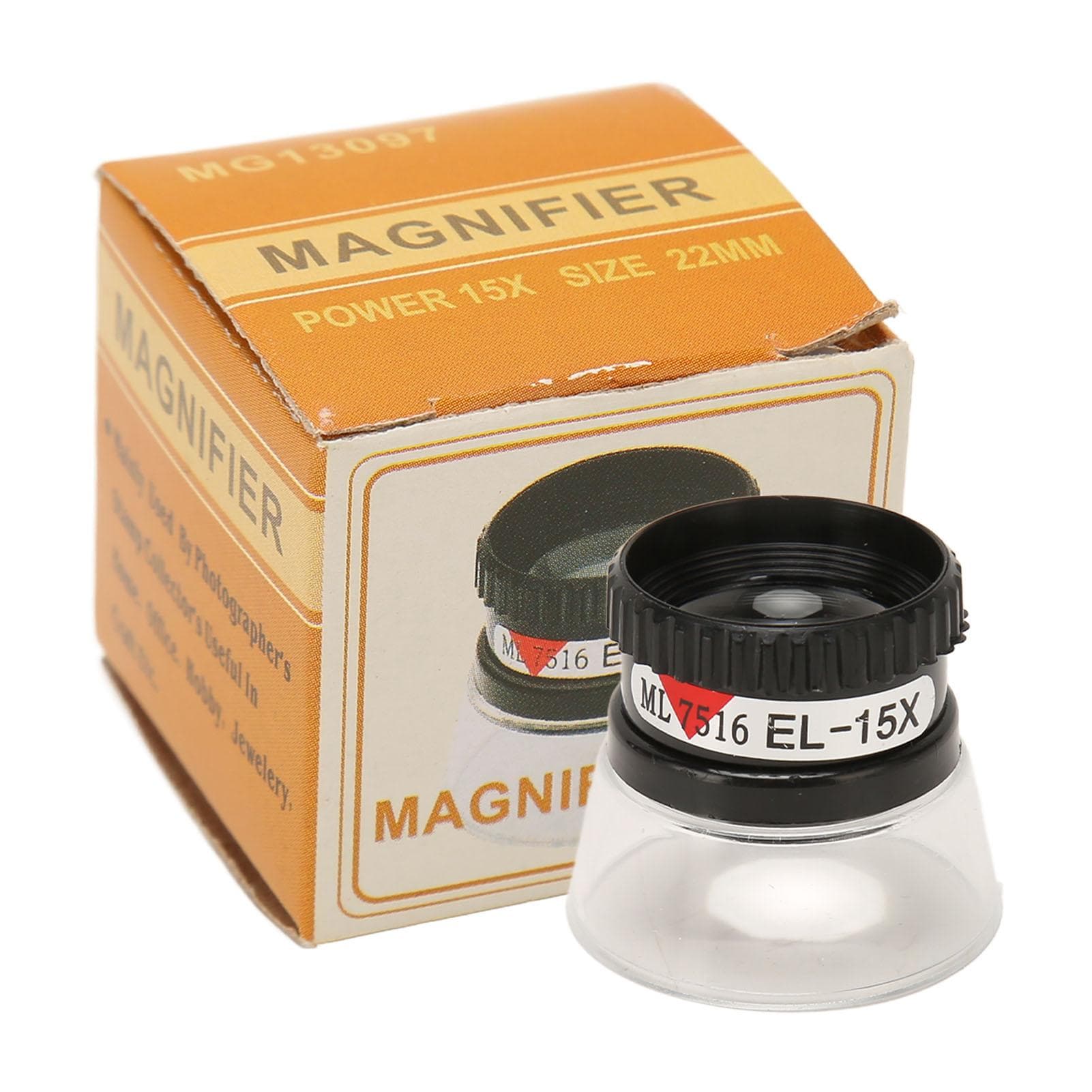 Cylindrical Magnifying Glass 15X Magnification Compact Light Cylindrical Magnifier for Reading