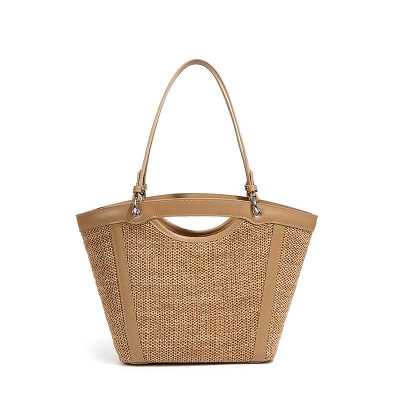 Vacation Beach Mother-and-child Bags, Single-shoulder Women's Bags, Fashionable Underarm Bags, Hand-carried Woven Tote Bags