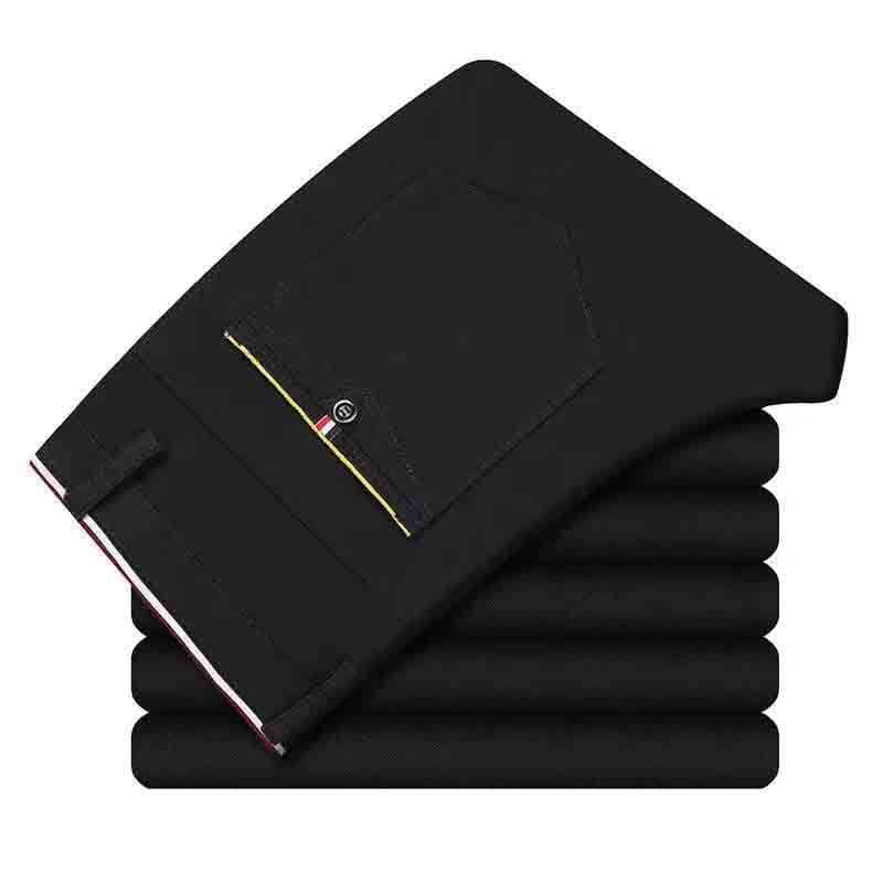 6 Colors Fashion Mens Slim Fit Casual Pants Korea Style Business Work Trousers All-match Mens Midwaist Straight Casual Pants 32
