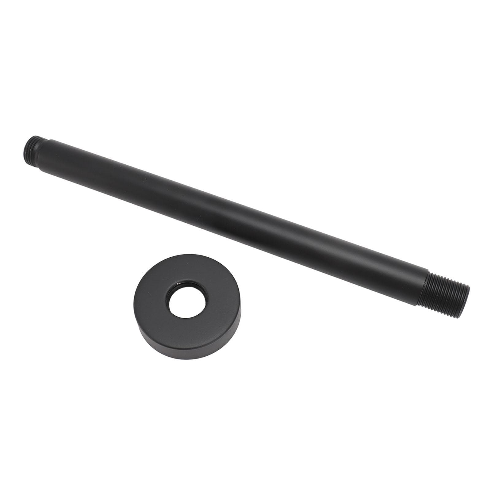 Shower Head Extension Arm Wall Mount Stainless Steel Black Matte Easy Install Shower Pipe Extender 25cm/9.8in
