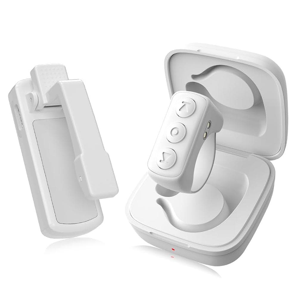 For Kindle Page Turner TikTok Scrolling Ring Remote Photo Clicker iPhone Remote Camera Control D07 with 1 page turner white