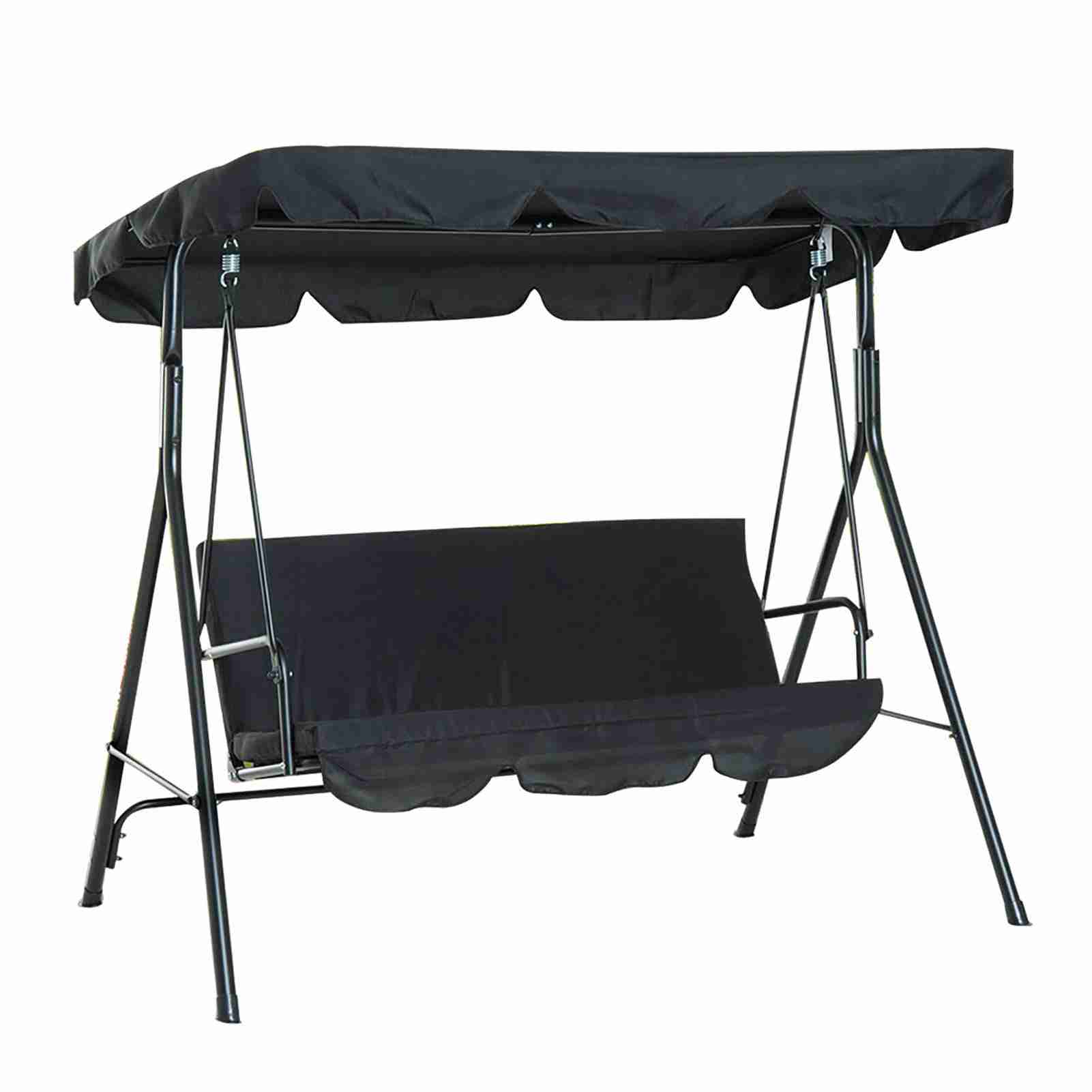 Waterproof Swing Seat Top Cover Outdoor Rainproof Durable Anti Dust Protector Black Black