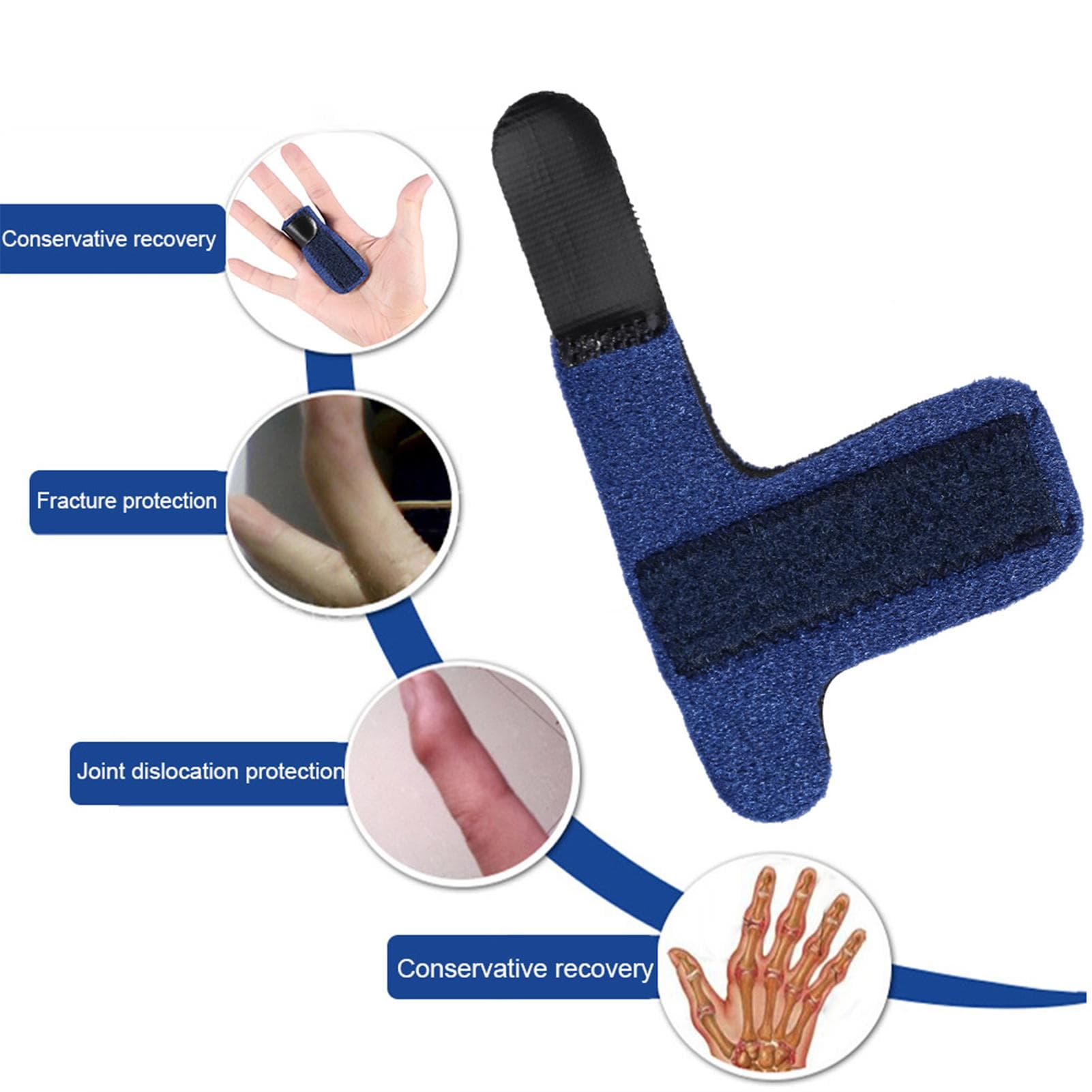 Adjustable Finger Splint Corrector Fracture Fixation Support Finger Protection Brace