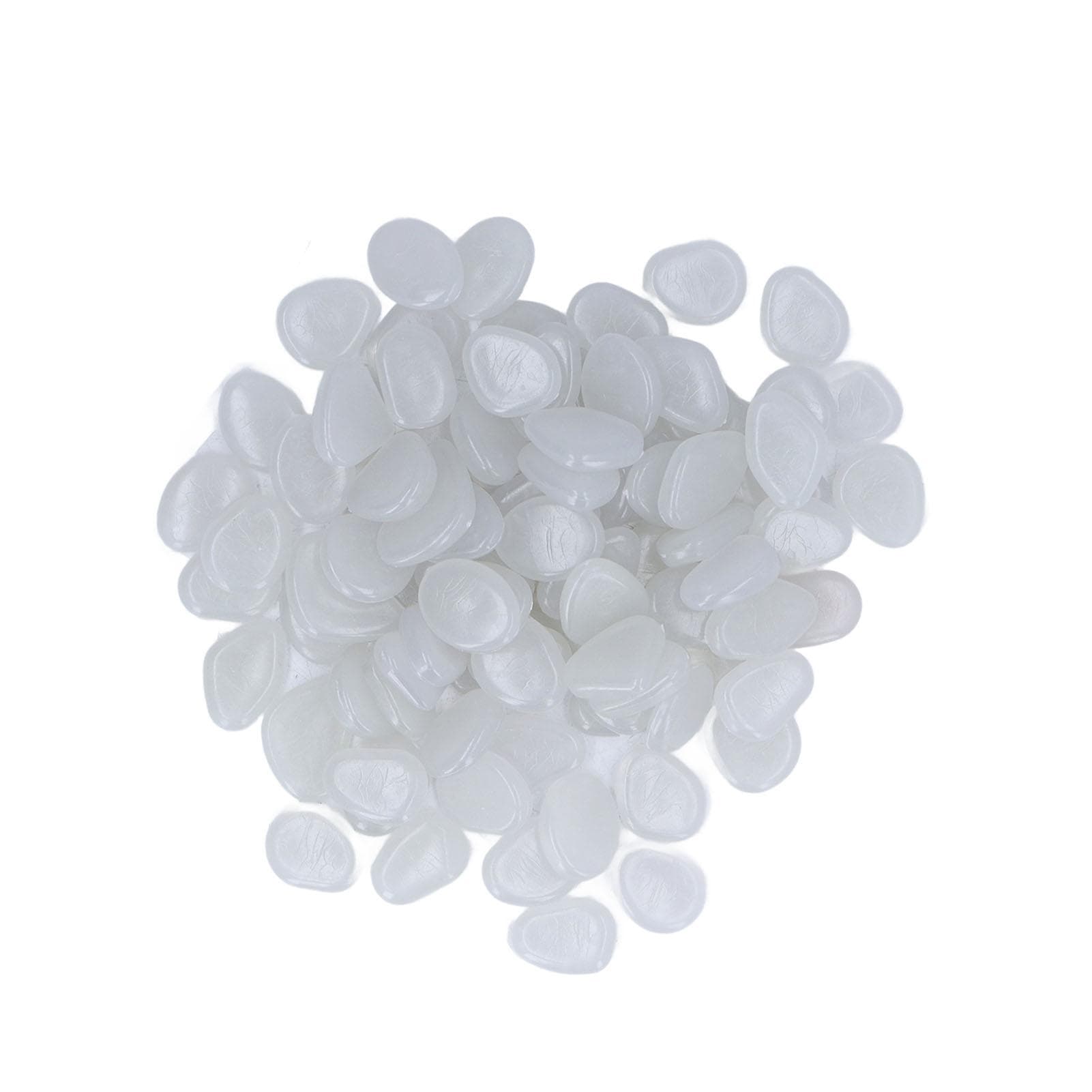 Outdoor Luminous Stones Colorful Fluorescent Luminous Pebbles for Dark Garden Courtyard Walkway white