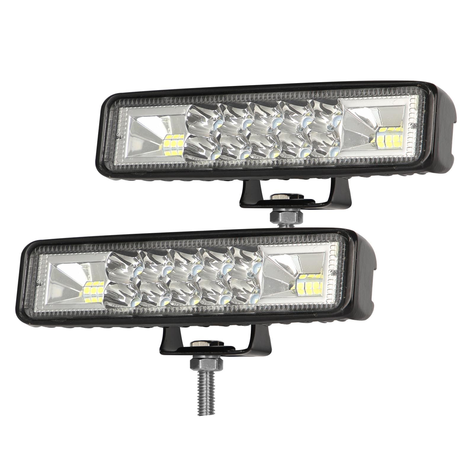 2Pcs 6 Inch LED Pods Light Bar 60W LED Work Light Bar Driving Fog Light Waterproof Flood and Spot 2pcs