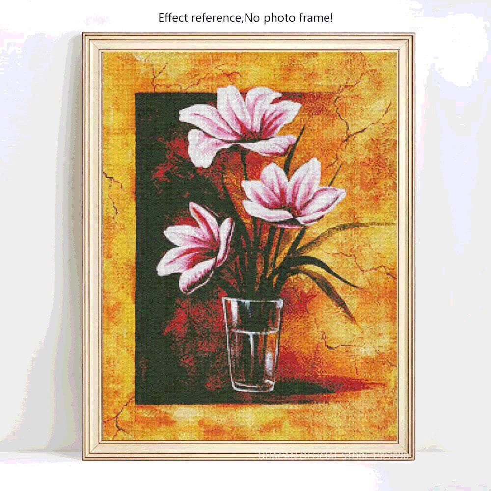 Diamond Painting Full Display Picture Of Rhinestones Flower Diamond Embroidery 20X30