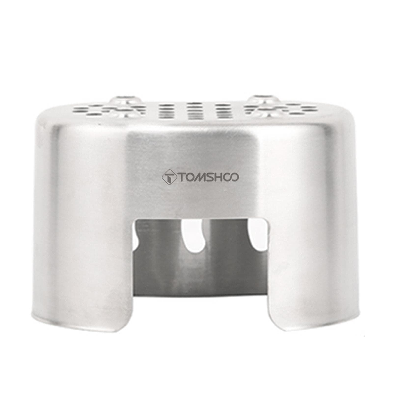 TOMSHOO Canteen Cup Stand Stainless Steel Wood Burning Stove for Outdoor Camping Hiking Picnic BBQ silver
