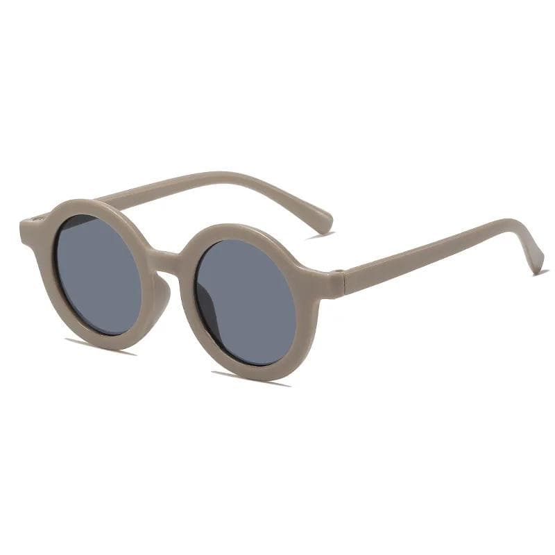 New Fashion Round Frame Candy Colored Baby Eyeglasses Retro UV Protection Solid Color Eyewear Convenience Glasses 1PC
