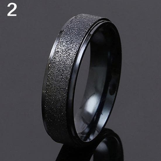 Men Women Wedding Band Ring Stainless Steel Matte Ring Jewelry Couple Size 11