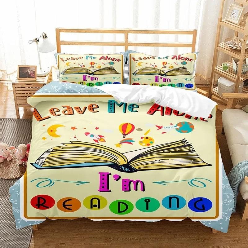 Book Duvet Cover Library Bookshelf Bedding Set Microfiber 3D Print Comforter Cover Full Twin King For Kids Teen With Pillowcases 70x133cm 2pcs