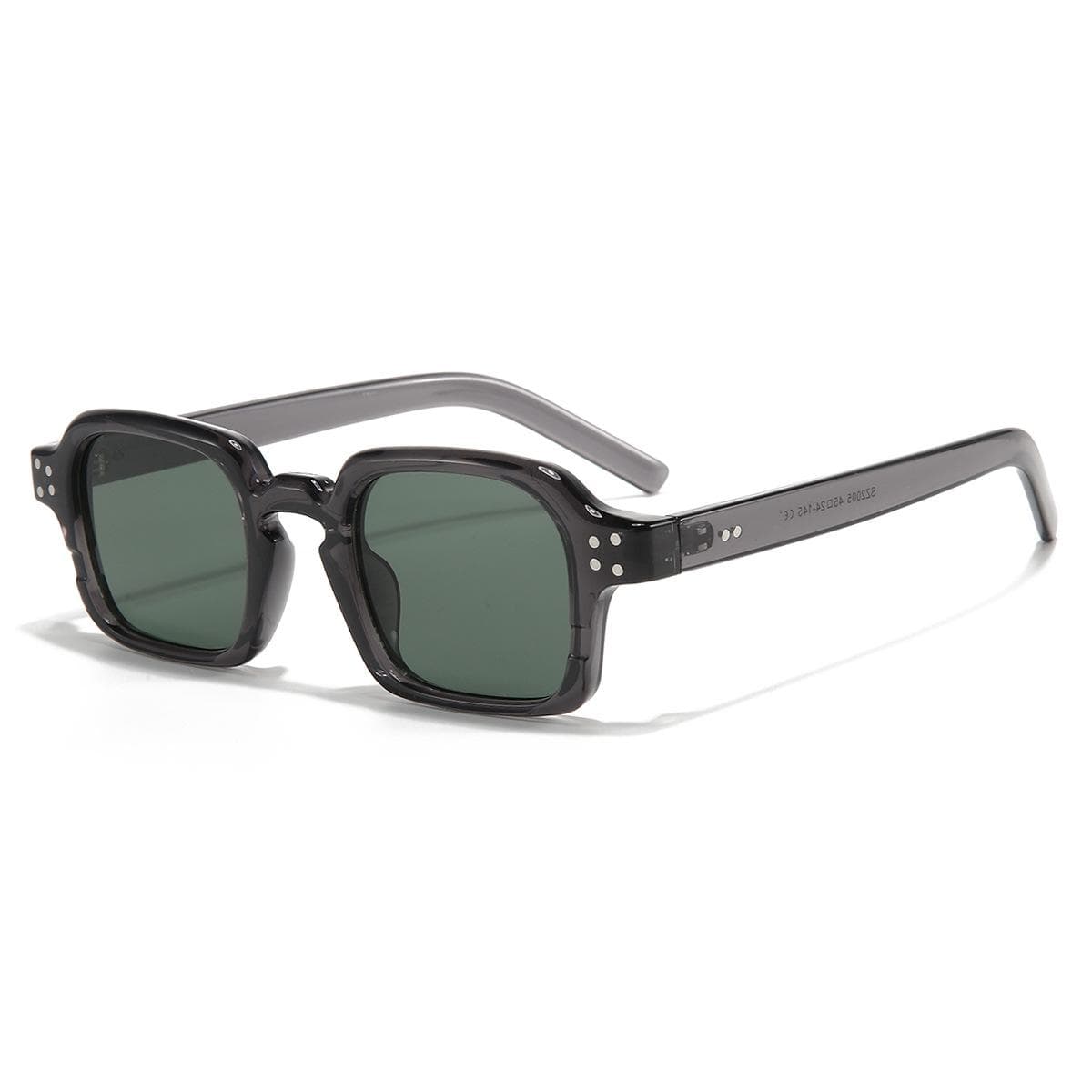 Ins Popular Square Sunglasses Women Men Rivets GREEN Shades Punk Blue Sun Glasses UV400 Retro Luxury Brand Eyeglasses as picture