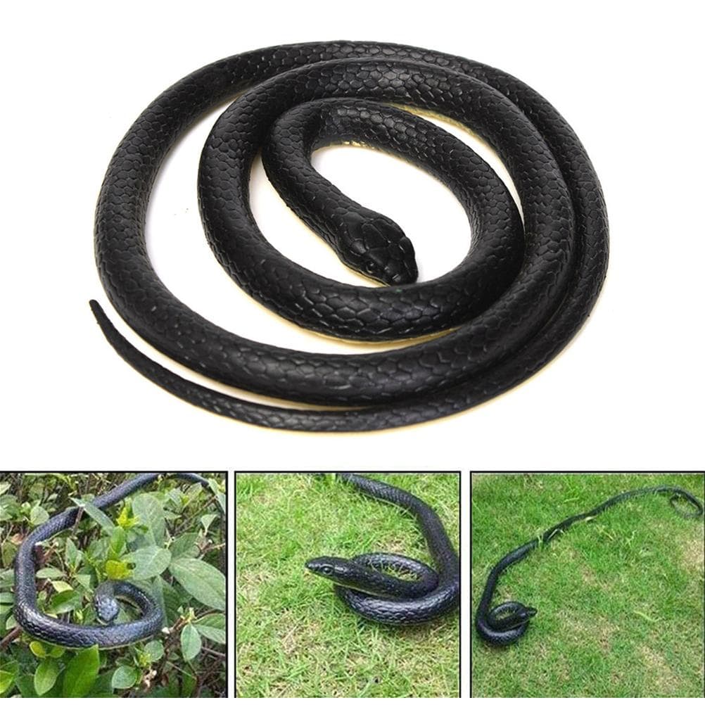 Long Realistic Garden Rubber Snake Fake Snakes for Fool s Day Halloween Novelty Toy