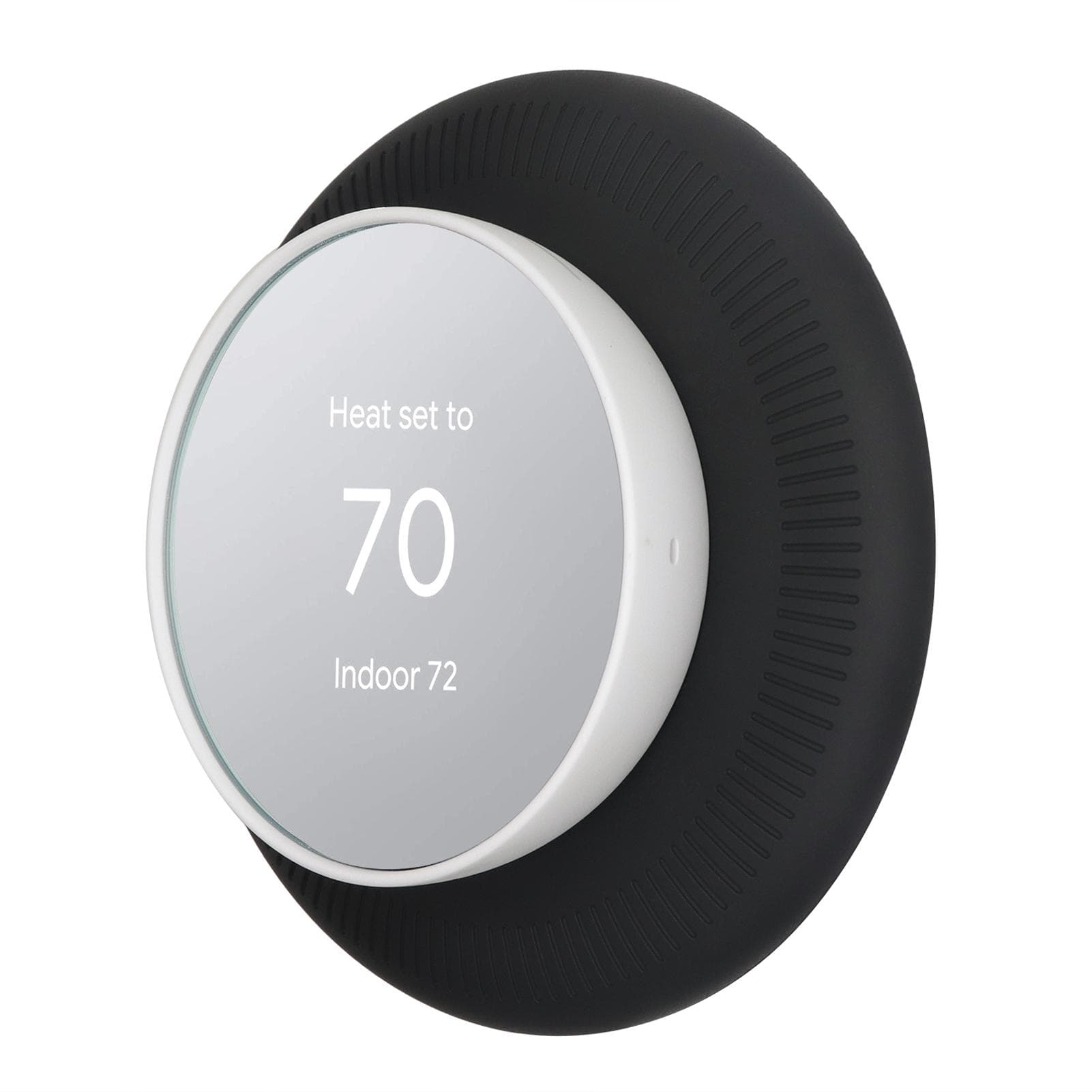 Wall Plate Cover Replacement for Google Nest Thermostat Soft Silicone Wear-resistant Easy black