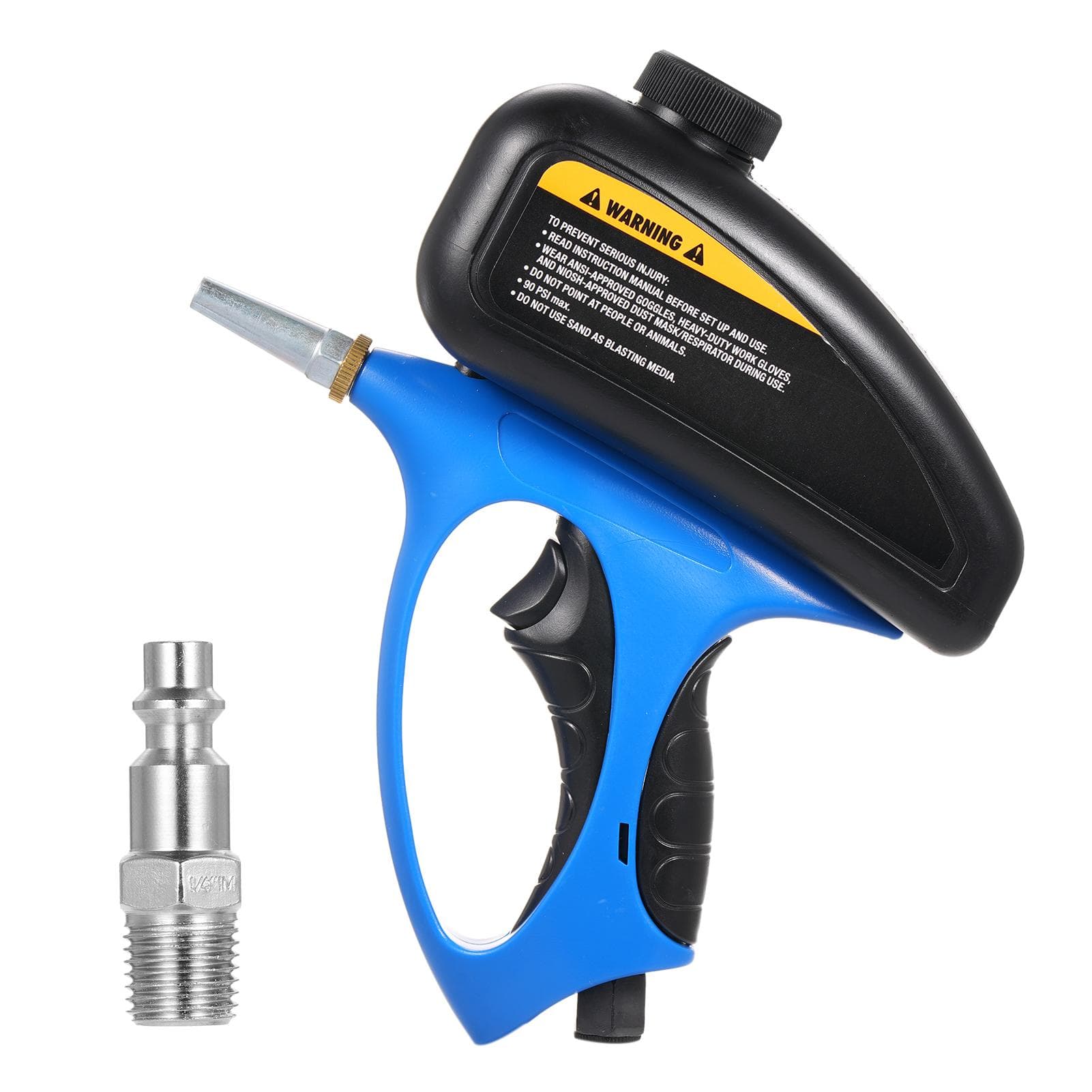 Antirust Sandblaster Handheld Pneumatic Sand Blast Machine Glass Tombstone Sprayer Sandblasting black