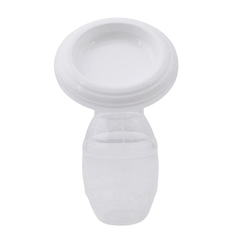 Silicone Breastfeeding Manual Nursing Strong Suction Reliever Breast Pumps Feeding Milk Bottle Sucking Breast Milk Collector white
