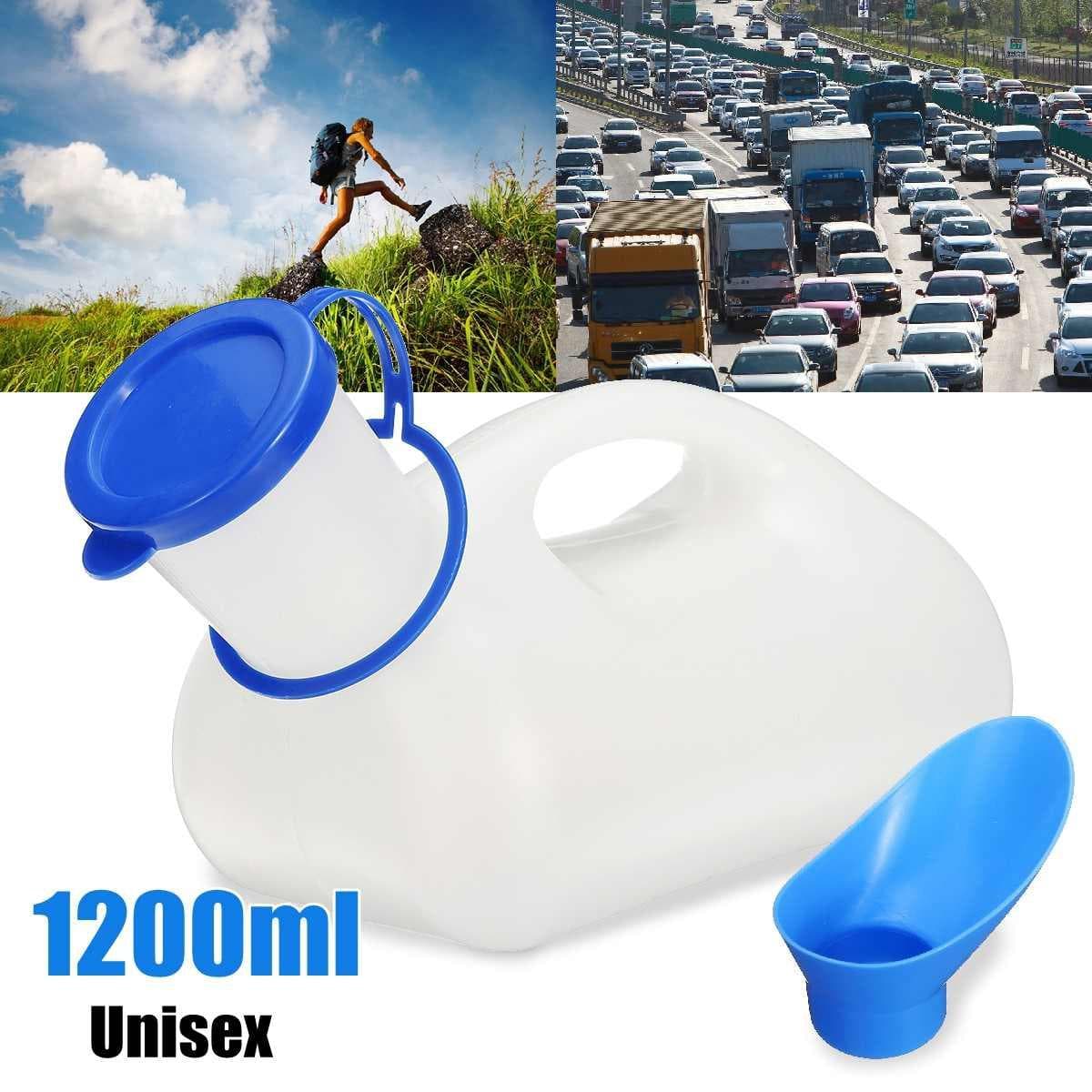 1200ML Unisex Portable Urine Urinal Toilet Aid Bottle For Traveling Camping Outdoor+Feminine Adapter 1pcs
