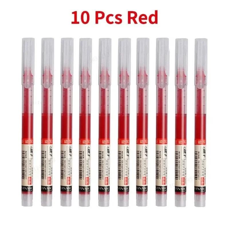 Needle Type Gel Ink Pens Black/Blue/Red 0.5mm Liquid Ballpoint Pen Students Stationery School Office Writing Tool 0.5mm