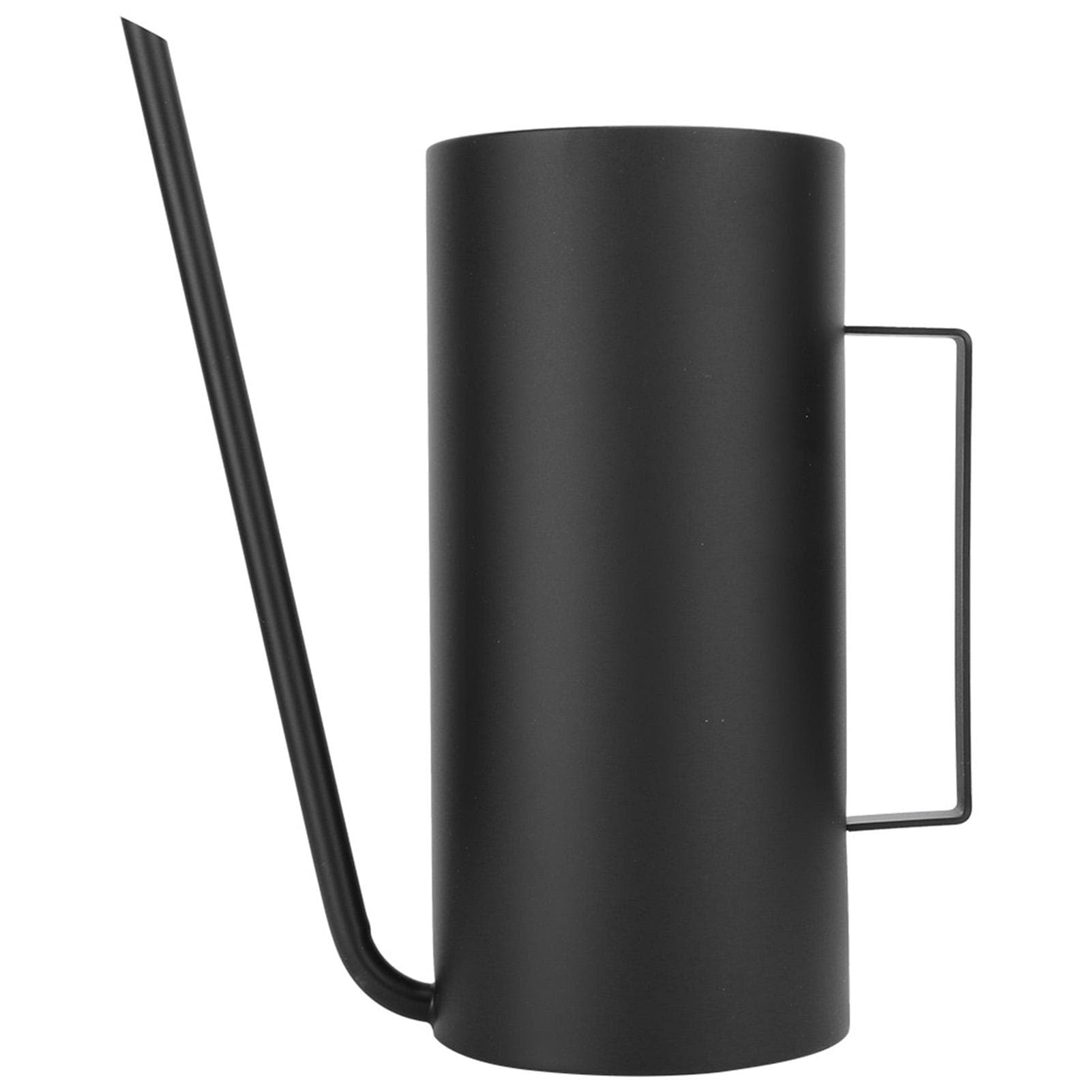 Stainless Steel Long Spout Flower Plant Watering Can Pot for Patio Garden Lawn Black 1.5L