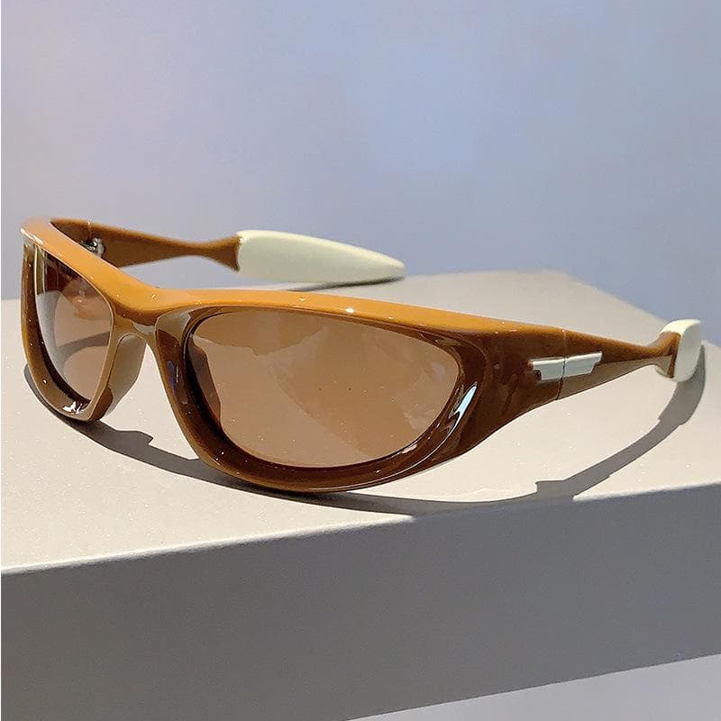 Luxury Y2K Sunglasses Women Men Vintage Punk Mirror Shades Sport Riding Goggles UV400 Protection