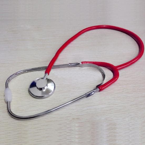 60cm Single EMT Headed Stethoscope Doctor Nurse Aid Vet Medical Monitor Tool red