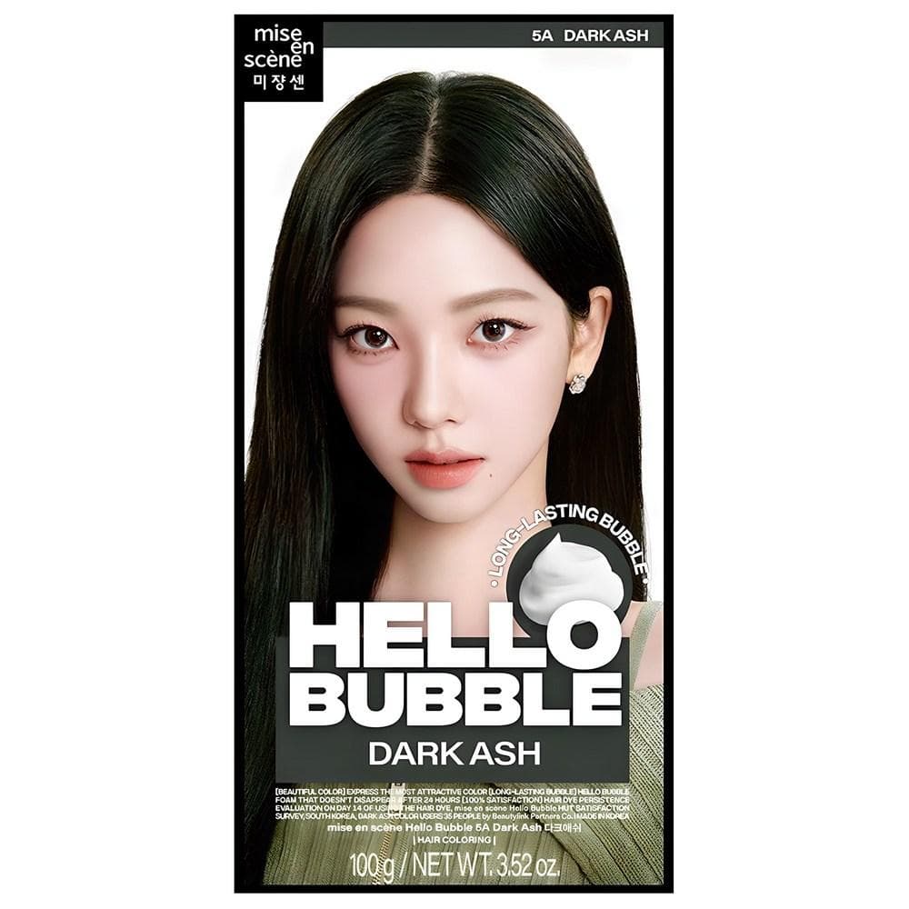 Mise-en-scène Hello Bubble hair dye, 5A dark ash gray, 1 pc.