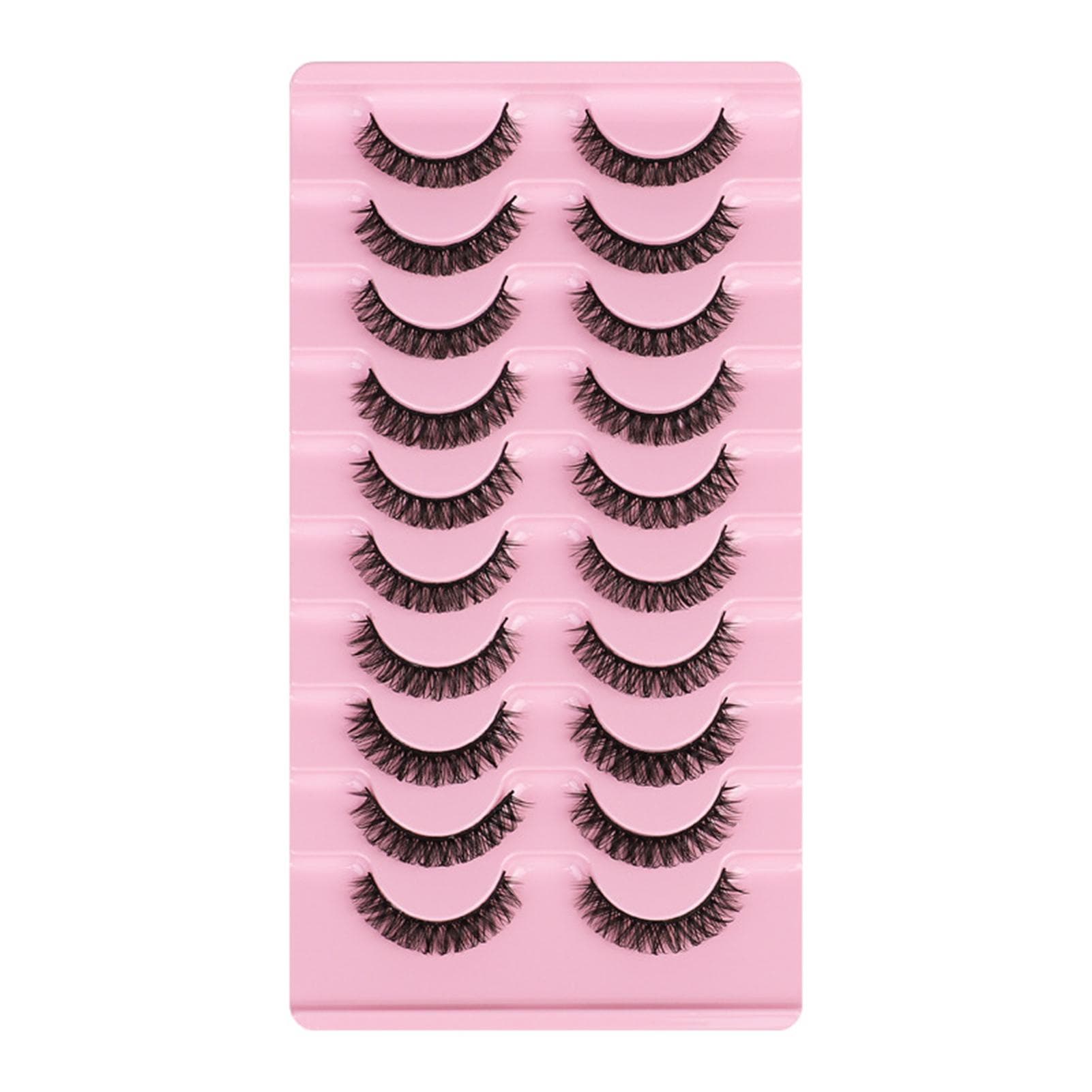 10 Pairs Reusable Self Adhesive Eyelashes No Glue or Eyeliner Needed Natural Thick False Lashes #1