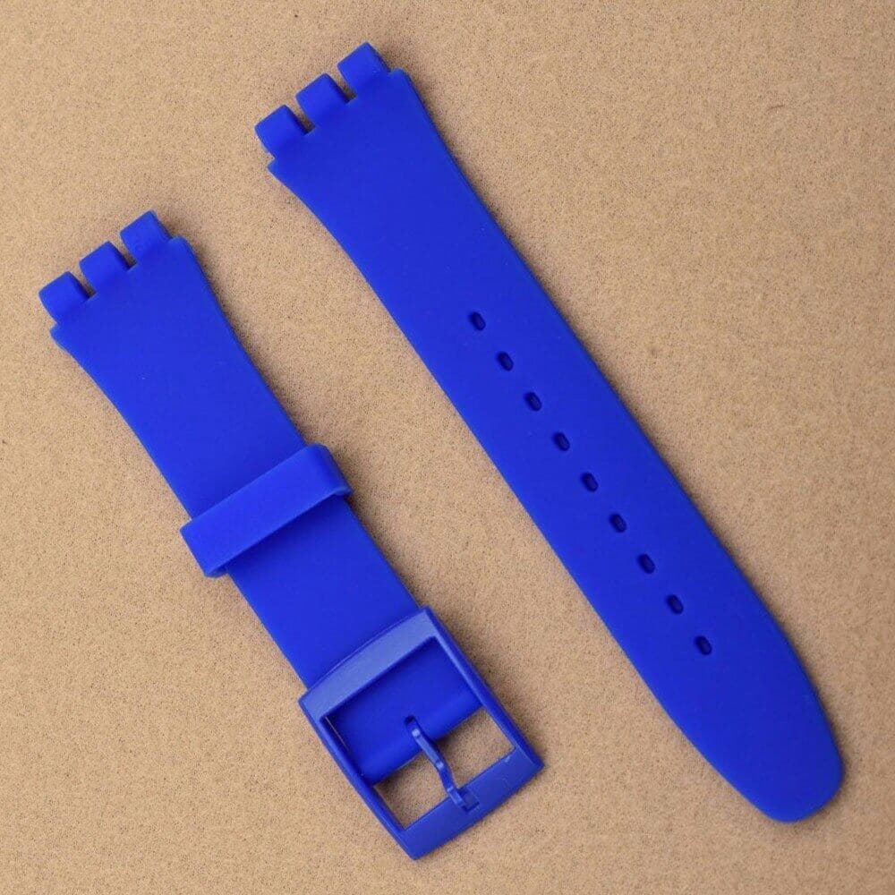 Silicone Strap For Swatch Soft TPU Watchband 17mm 19mm Rubber Strap For Men Women Belt Wristband 20mm Band Watch Accessories 16mm blue