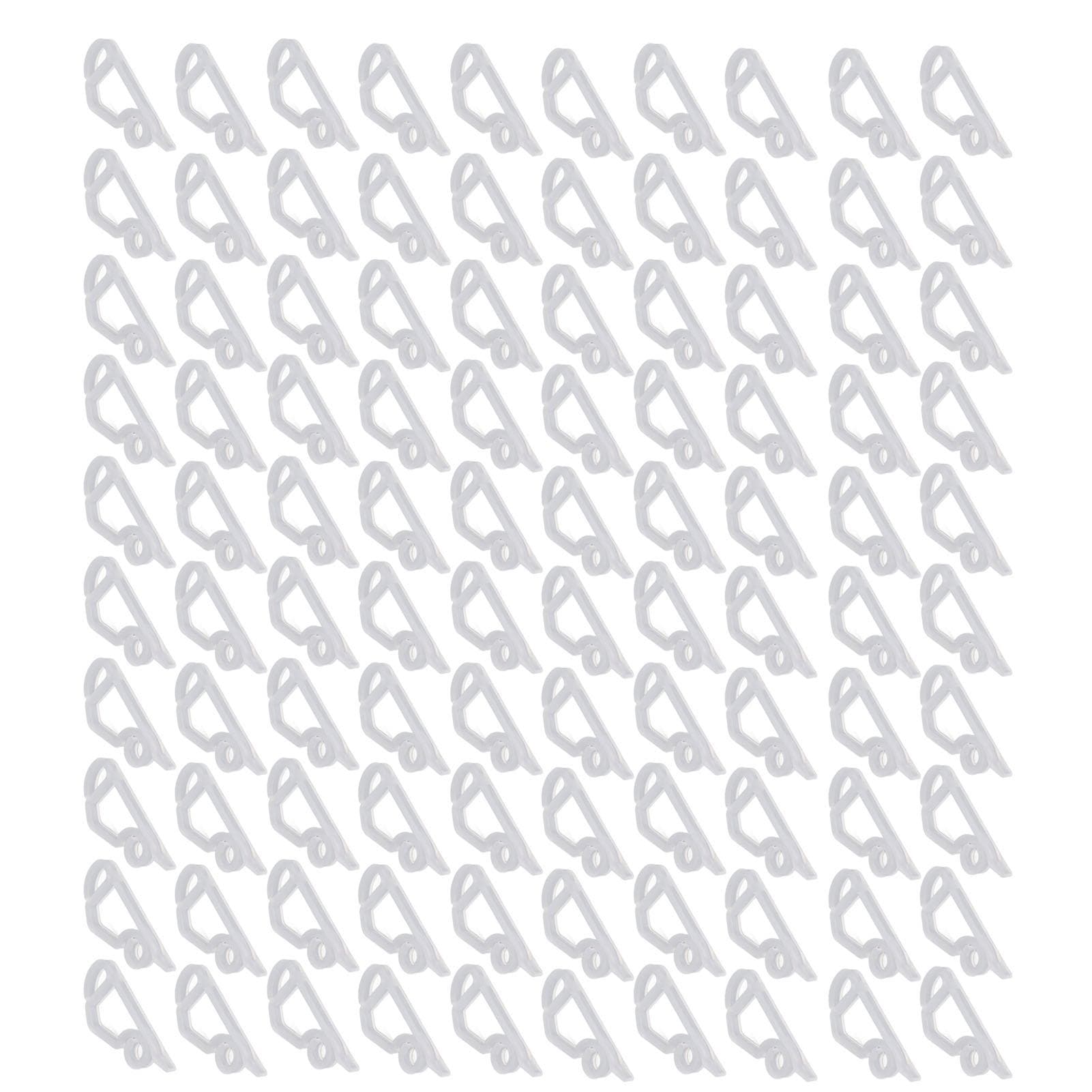 100pcs Christmas Lights Gutter Clips Reusable Waterproof Frostproof Plastic Gutter Clips String white