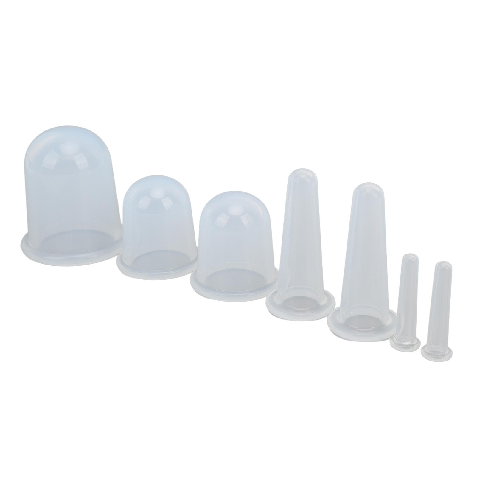 7pcs Silicone Facial Cupping Set Transparent Vacuum Suction Massage Cups for Fine Lines Smoothing