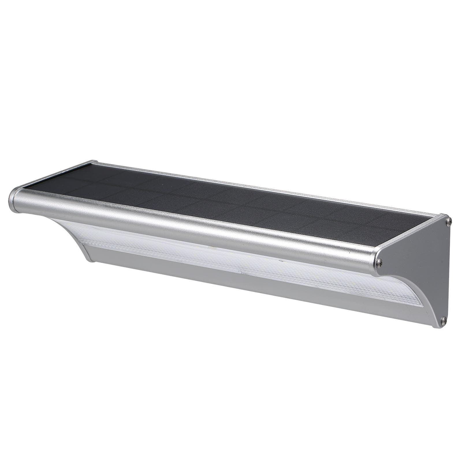Neoglint Solar Wall Lamp Radar Motion Sensor Lights Outdoor Waterproof Garden Lamp Aluminum Alloy L silver