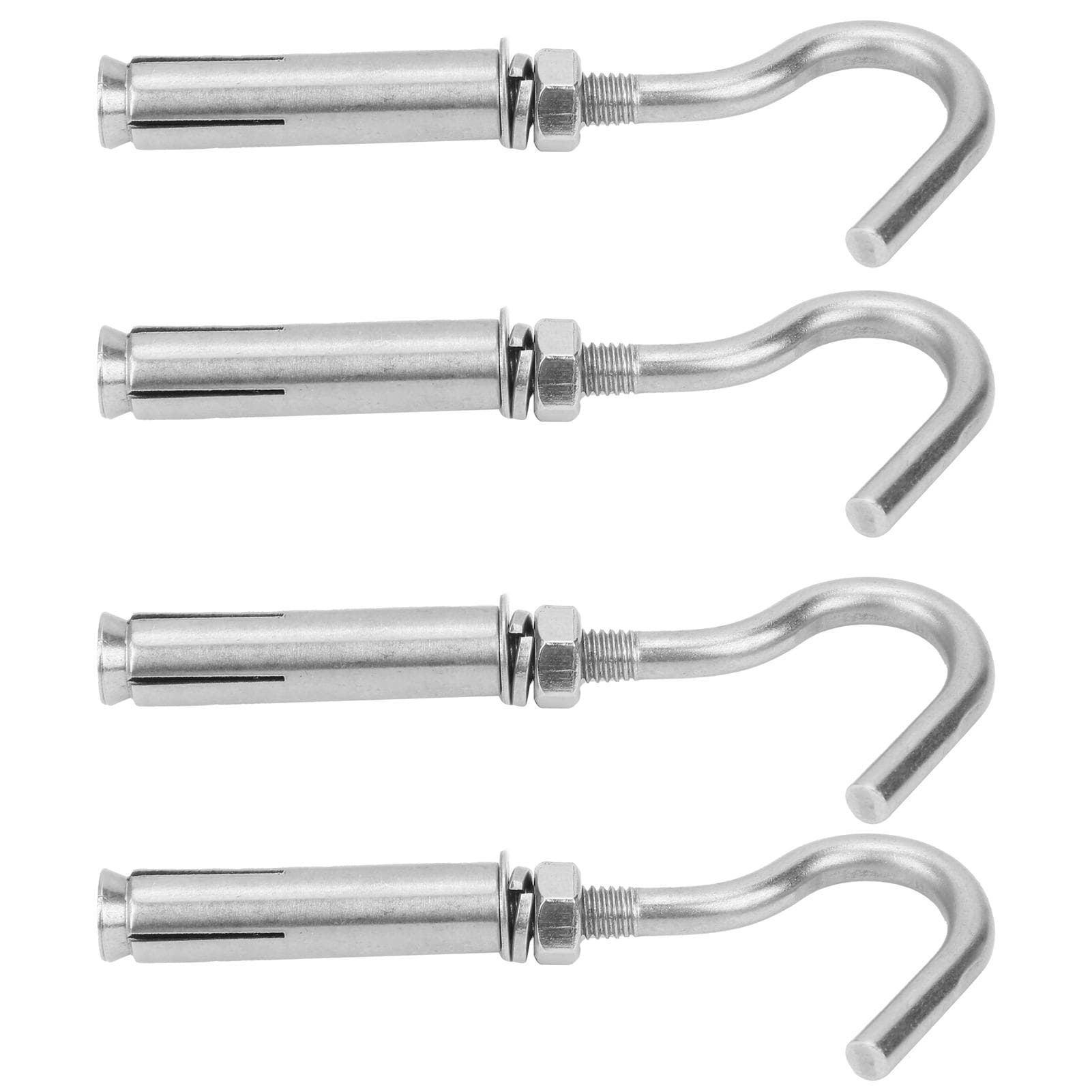 10Pcs Expansion Screw Hook 304 Stainless Steel Wall Concrete Brick Fastener Hardware M6