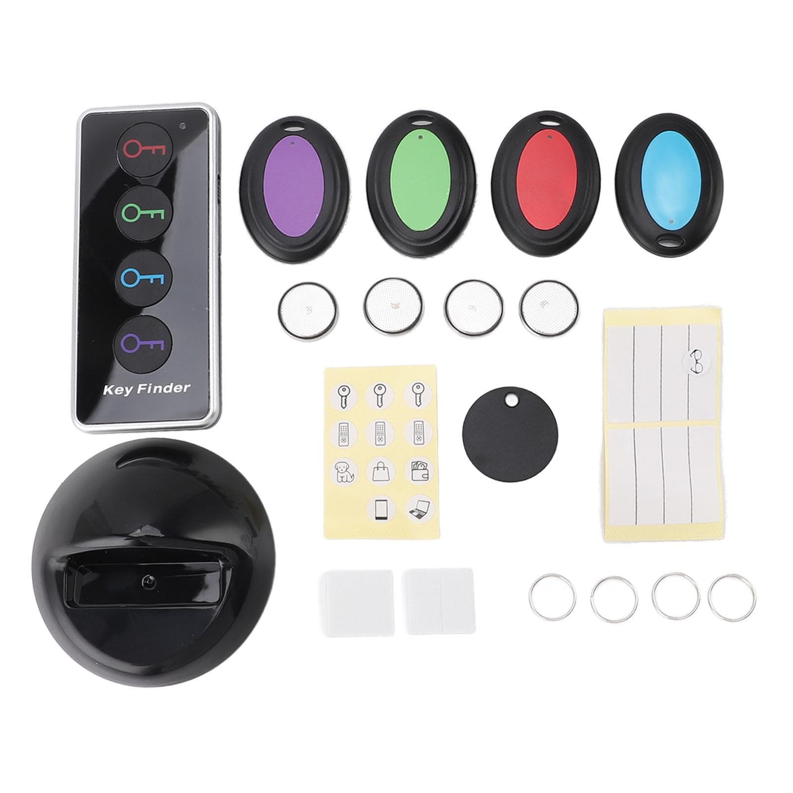 Key Finder 100ft Working Range 1 Transmitter 4 Receivers Wireless Key Locator with LED Light for