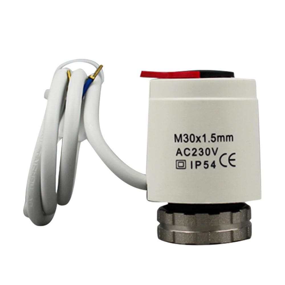Thermal Actuator AC 230V Normally Close Electric Actuator M30 * 1.5 Thread for Floor Heating Thermostat white